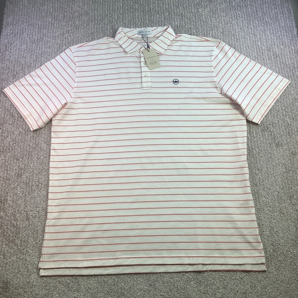 Peter Millar Crown Pima Cotton Golf Polo Striped Polo Shirt Mens Size XL NWT - Picture 2 of 13